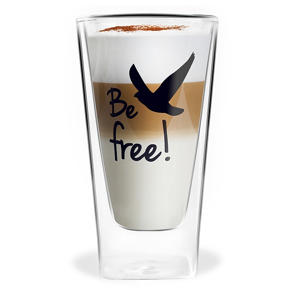 VIALLI DESIGN Vita Free 300 ml - szklanka do kawy i herbaty termiczna z podwójnymi ściankami szklana