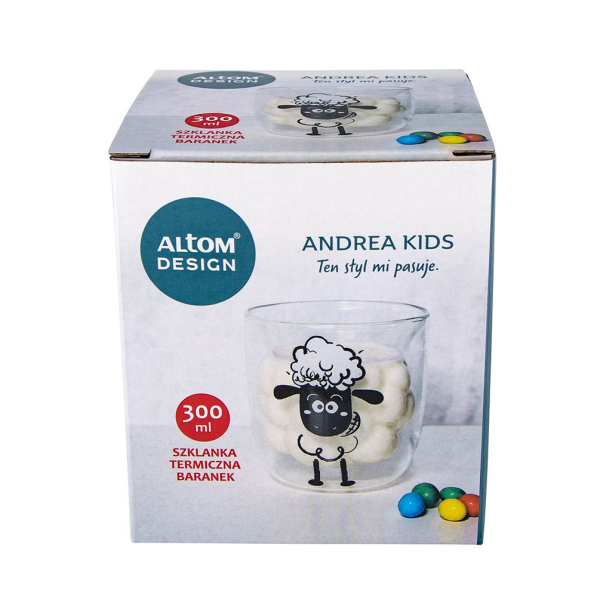 Szklanka z podwójną ścianką dla dzieci ANDREA KIDS 300 ml