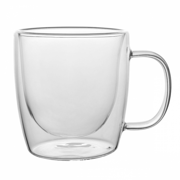 Szklanki do kawy i herbaty termiczne z podwójnymi ściankami szklane FLORINA MALACHIT 400 ml 6 szt.