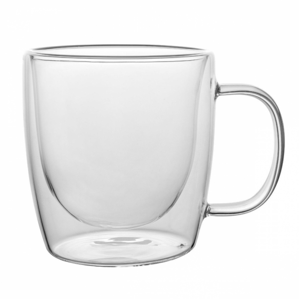 Szklanki do kawy i herbaty termiczne z podwójnymi ściankami szklane FLORINA MALACHIT 400 ml 6 szt.