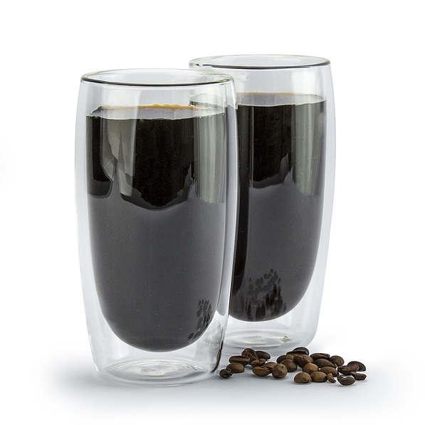 Szklanki do kawy latte termiczne z podwójnymi ściankami szklane BORAL DOPPELWANDIGE 350 ml 2 szt. 