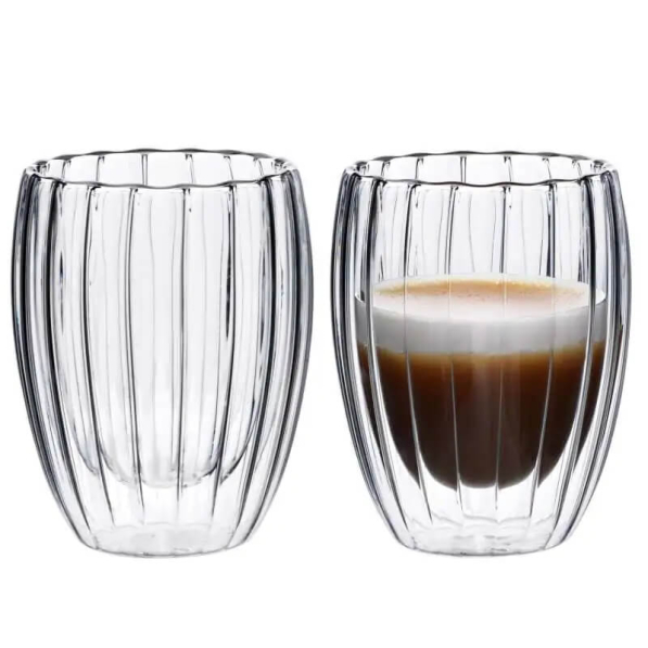 Szklanki do latte termiczne z podwójnymi ściankami PETER STRIPES 300 ml 2 szt.