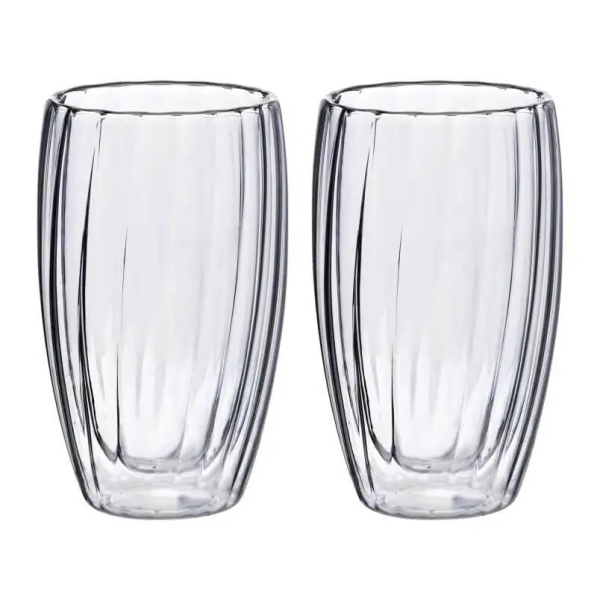 Szklanki do latte termiczne z podwójnymi ściankami PETER STRIPES 450 ml 2 szt.