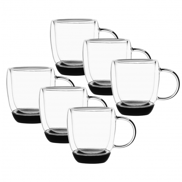 Szklanki do latte termiczne z podwójnymi ściankami szklane SUBLIME 350 ml 6 szt.