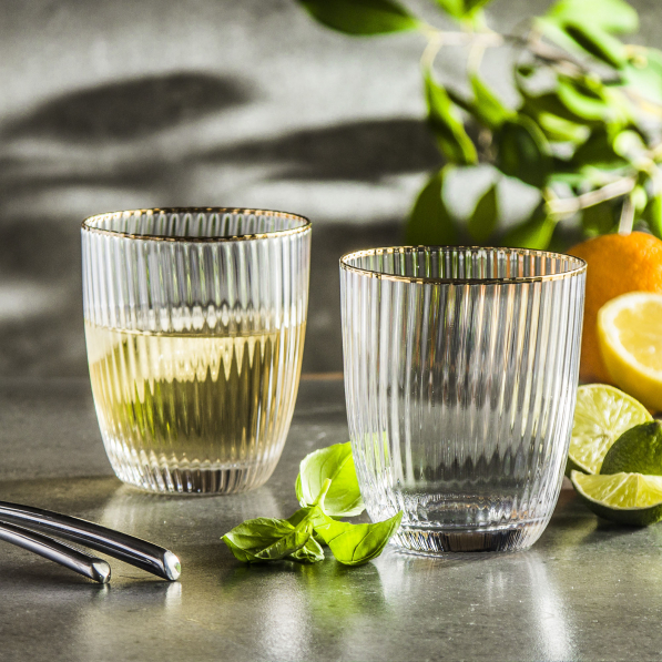 Szklanki do napojów i drinków szklane AFFEK DESIGN MADA GOLD 450 ml 2 szt. 