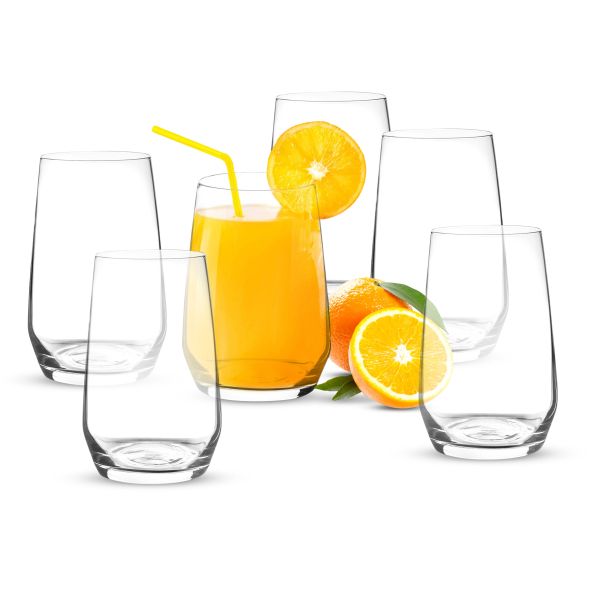 Szklanki do napojów i drinków szklane RUBIN 450 ml 6 szt.