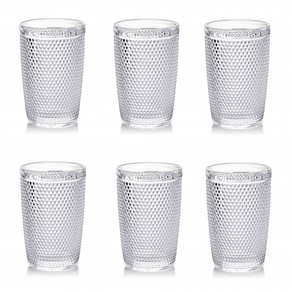Szklanki do napojów lub drinków szklane AFFEK DESIGN ELISE CLEAR CIRCLES 300 ml 6 szt.