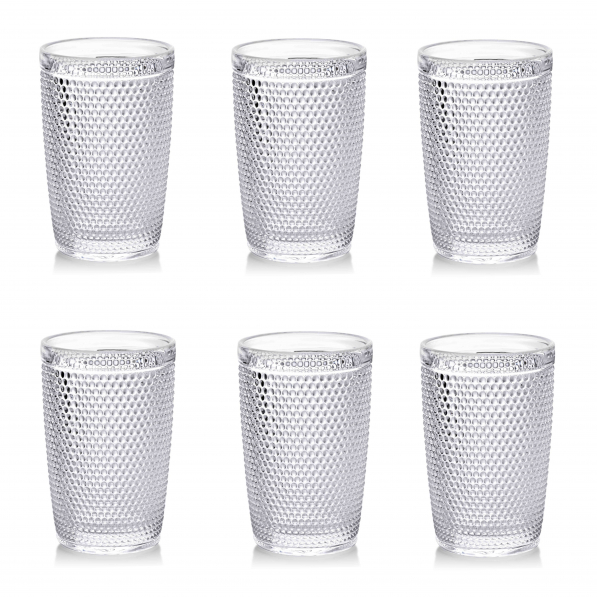 Szklanki do napojów lub drinków szklane AFFEK DESIGN ELISE CLEAR CIRCLES 300 ml 6 szt.