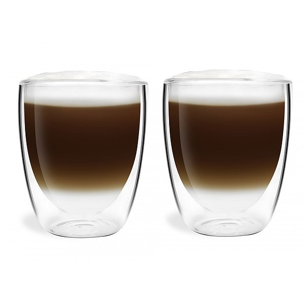 VIALLI DESIGN Amo 320 ml 2 szt. - szklanki do kawy i herbaty termiczne z podwójnymi ściankami szklane