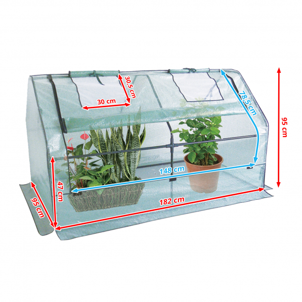 Szklarnia ogrodowa foliowa FOIL GREENHOUSE ZIELONA 182 x 95 x 95 cm