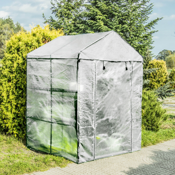 Szklarnia ogrodowa foliowa GREENHOUSE BIAŁA 200 x 140 x 140 cm