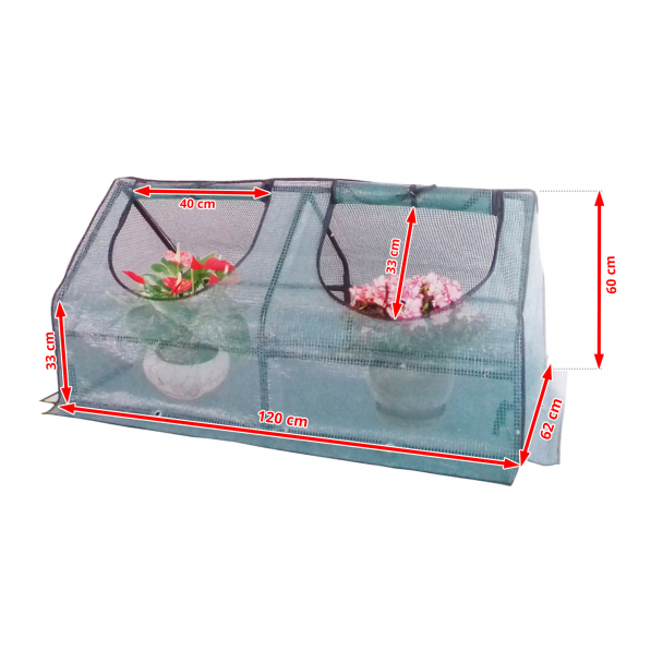 Szklarnia ogrodowa foliowa MINI ZIELONA 120 x 62 x 60 cm