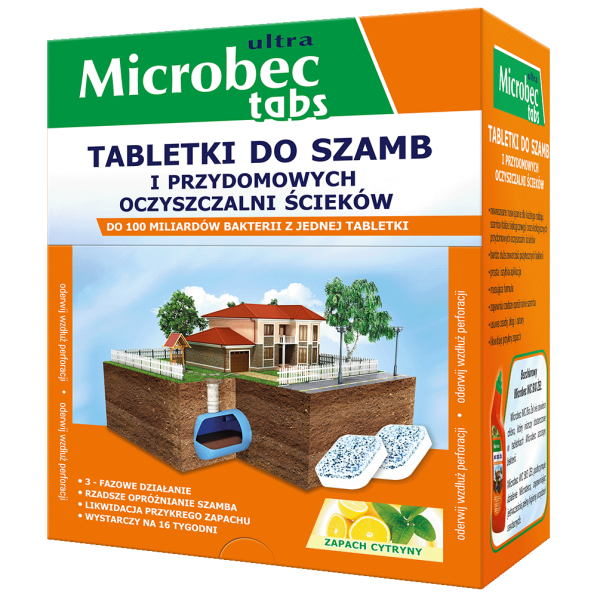 BROS Microbec Ultra - tabletki do szamb o zapachu cytryny