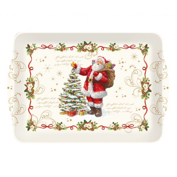 Taca z melaminy MAGIC CHRISTMAS KREMOWA 33 x 22 cm