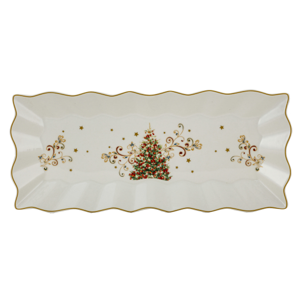 Talerz / półmisek świąteczny porcelanowy MAGNOBLE CHOINKA 40 x 18 x 3 cm