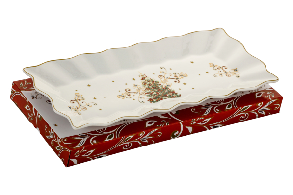 Talerz / półmisek świąteczny porcelanowy MAGNOBLE CHOINKA 40 x 18 x 3 cm