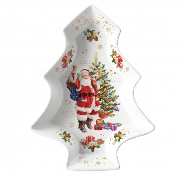 Talerz dekoracyjny porcelanowy EASY LIFE CHRISTMAS MEMORIES 28,5 x 21,5 cm