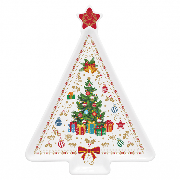 Talerz dekoracyjny porcelanowy EASY LIFE CHRISTMAS ORNAMENTS 21,5 cm