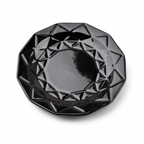 Talerz deserowy ceramiczny AFFEK DESIGN ADEL CZARNY 19,5 cm