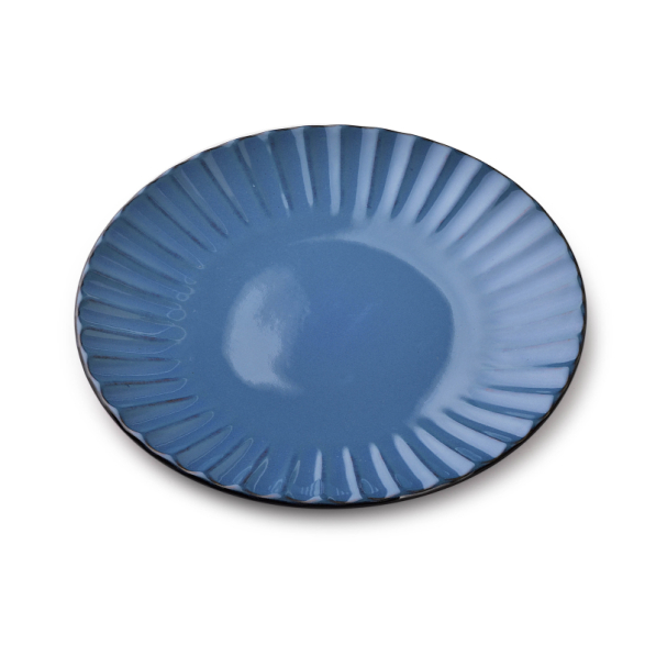 Talerz deserowy ceramiczny AFFEK DESIGN EVIE BLUE 20 cm
