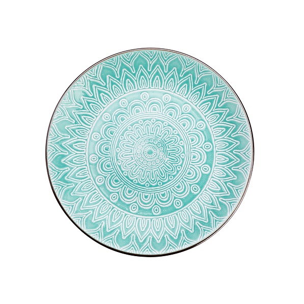 Talerz deserowy ceramiczny FLORINA MAROKO MIĘTOWY 20 cm 