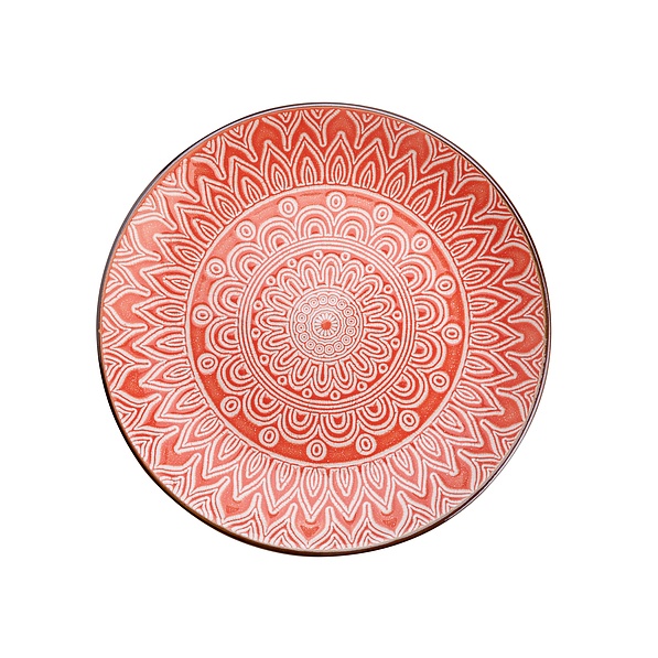 Talerz deserowy ceramiczny FLORINA MAROKO POMARAŃCZOWY 20 cm 