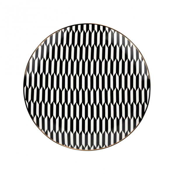 Talerz deserowy porcelanowy FLORINA BLACK AVENUE CHANELLA 20 cm
