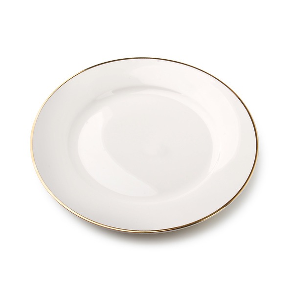 Talerz deserowy porcelanowy AFFEK DESIGN MIRELLA GOLD BIAŁY 19,3 cm 