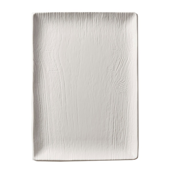 REVOL Arborescence 32 x 23 cm biały – talerz na przekąski prostokątny porcelanowy