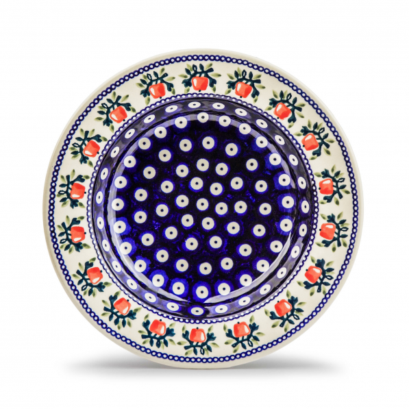 Talerz obiadowy głęboki ceramiczny Manufaktura Bolesławiec 23,5 cm - dek. 070B