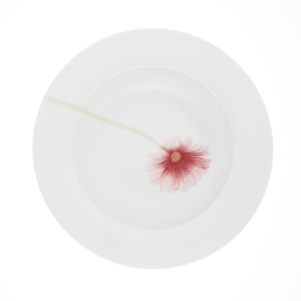 KAHLA Aronda Fresh Poppy 23 cm biały - talerz obiadowy głęboki porcelanowy