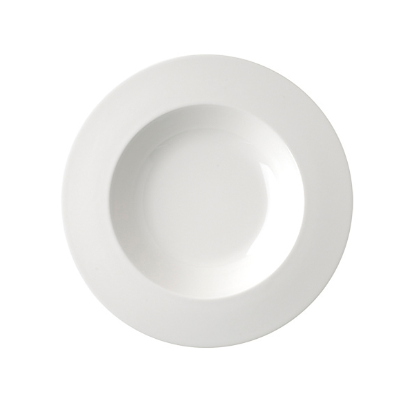 PORCELANA RAK Fine Dine 23 cm ecru - talerz obiadowy głęboki porcelanowy