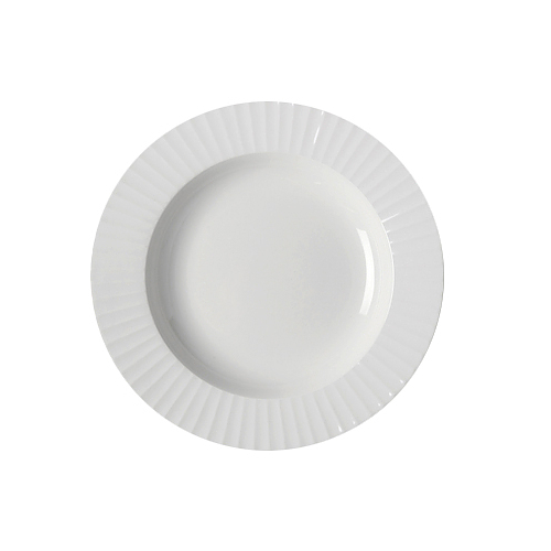 PORCELANA RAK Metropolis 26 cm biały - talerz obiadowy głęboki porcelanowy