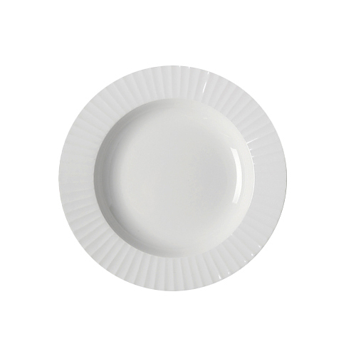 PORCELANA RAK Metropolis 23 cm biały - talerz obiadowy głęboki porcelanowy