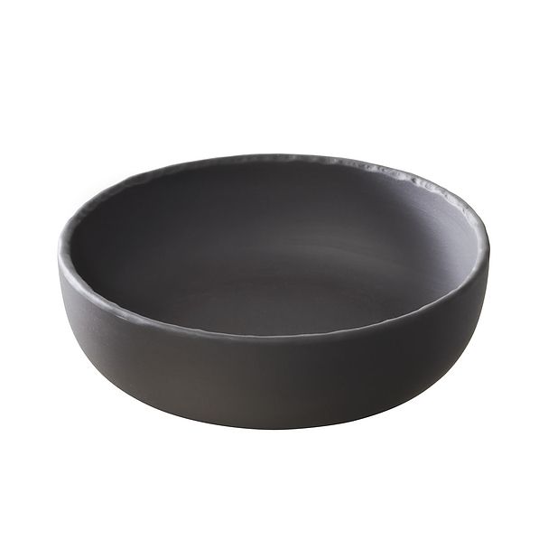 REVOL Basalt 17 cm czarny – talerz obiadowy głęboki porcelanowy