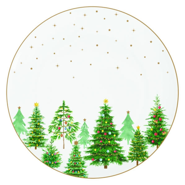 Talerz obiadowy płytki porcelanowy EASY LIFE FESTIVE TREES 27 cm