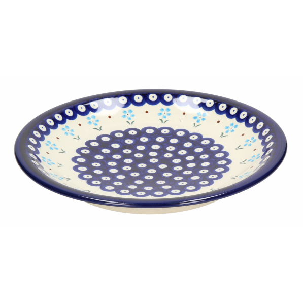 Talerz obiadowy płytki Bolesławiec 24,5 cm - dek. 168A (drugi gatunek)