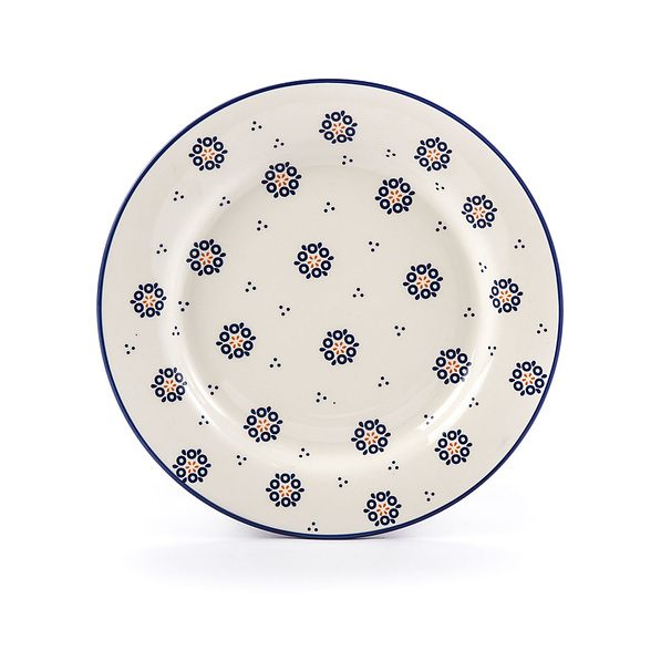 Talerz obiadowy płytki ceramiczny FOLKLOR KÓŁKA KREMOWY 26,8 cm