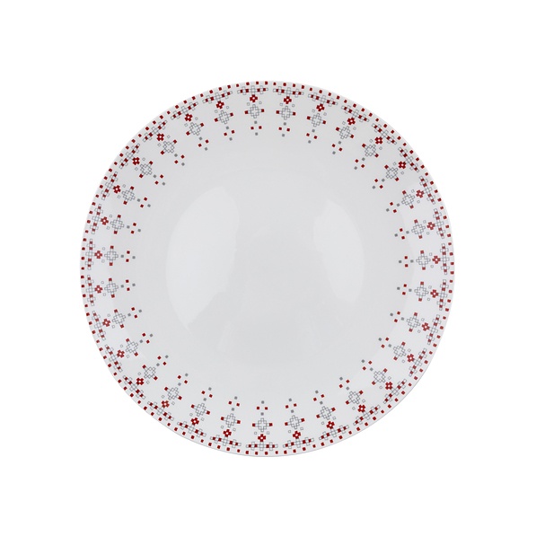 FLORINA Merry 27 cm biały - talerz obiadowy płytki porcelanowy