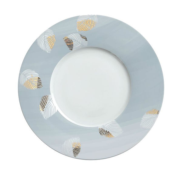 KAHLA Diner Leaf 27 cm błękitny - talerz obiadowy płytki porcelanowy