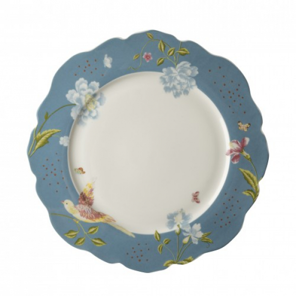 Talerz obiadowy płytki porcelanowy LAURA ASHLEY HERITAGE SEASPRAY UNI 24,5 cm