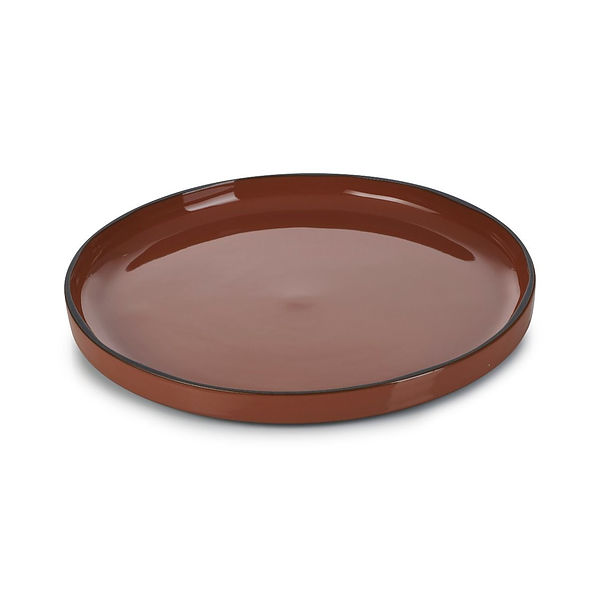 REVOL Caractere Cynamon 26 cm brązowy – talerz obiadowy płytki porcelanowy