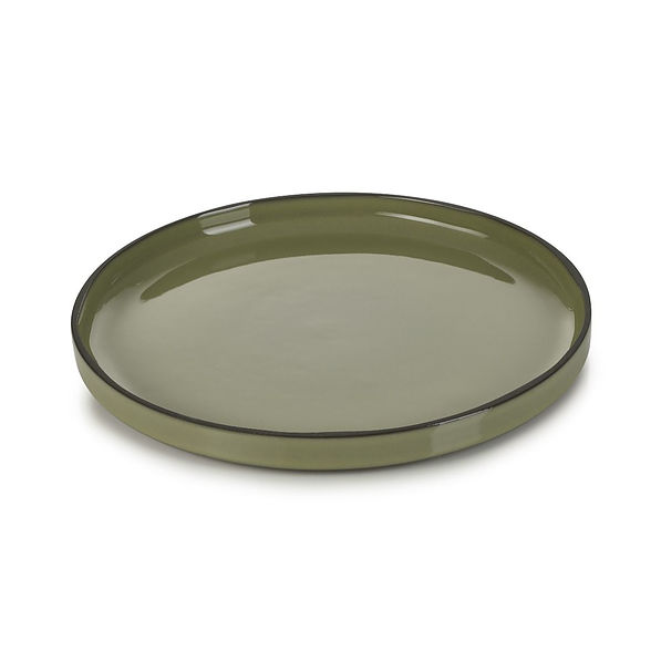 REVOL Caractere Kardamon 26 cm oliwkowy – talerz obiadowy płytki porcelanowy
