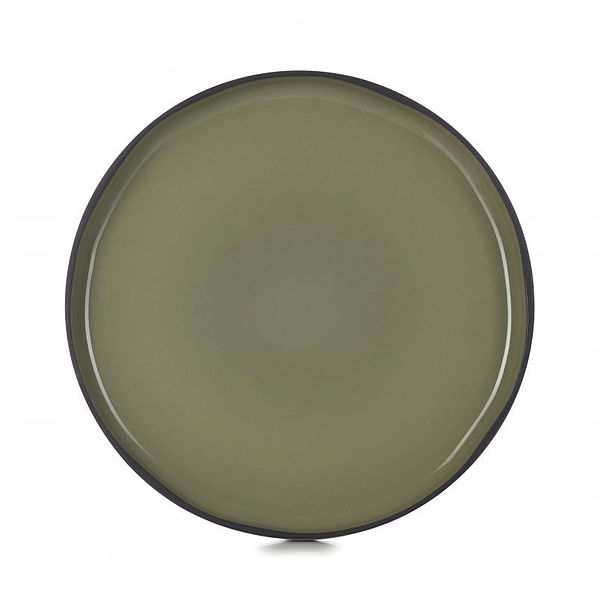 REVOL Caractere Kardamon 26 cm oliwkowy – talerz obiadowy płytki porcelanowy