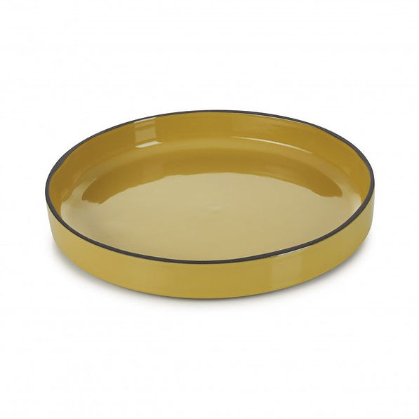 REVOL Caractere Kurkuma 23 cm żółty – talerz gourmet porcelanowy