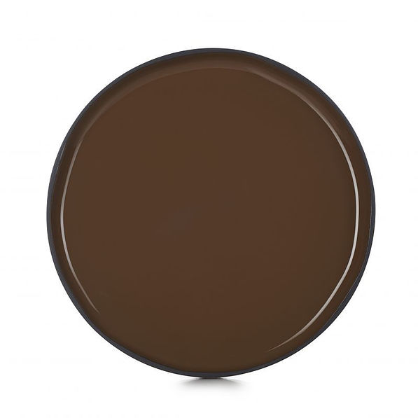 REVOL Caractere Tonka 26 cm ciemnobrązowy – talerz obiadowy płytki porcelanowy