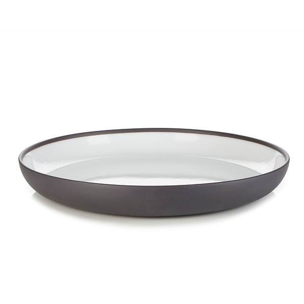 REVOL Solid 27 cm czarno-biały – talerz obiadowy płytki porcelanowy