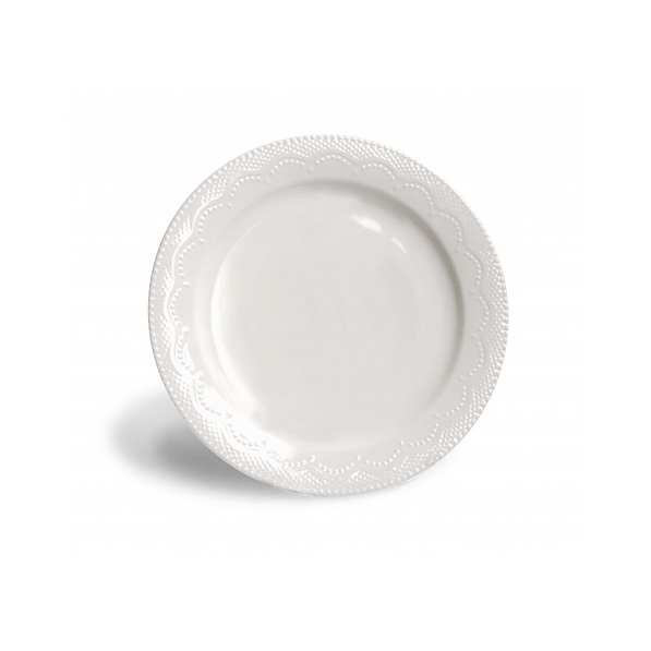Talerz obiadowy porcelanowy QUEEN BIAŁY 26 cm