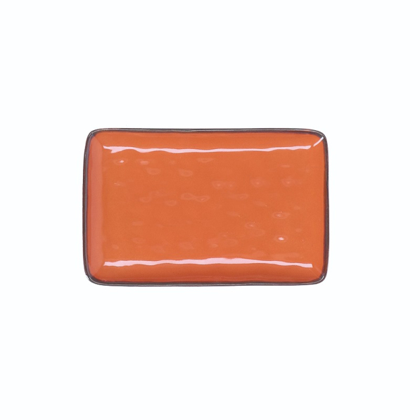 Talerze do serwowania przekąsek kamionkowe ROSE TULIPANI CONCERTO ARANCIONE 20 x 13 cm 4 szt.