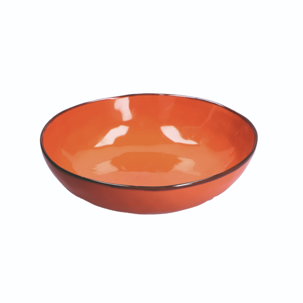 Talerze obiadowe głębokie kamionkowe ROSE TULIPANI CONCERTO ARANCIONE 21 cm 4 szt.